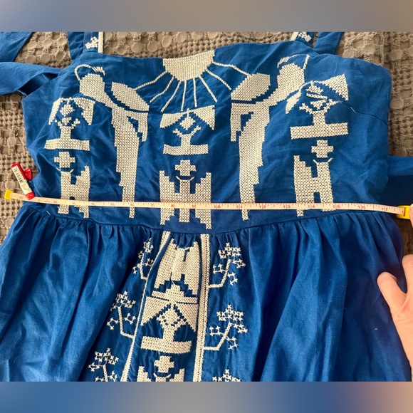 FARM Rio Blue Embroidered Maxi Dress - Picture 10 of 10